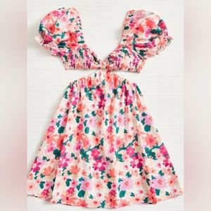 Floral Cut-Out Dress